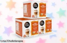 Deliciosas cápsulas de NESCAFÉ Dolce Gusto Latte Macchiato Caramel a un precio loco; disfruta 8 cafés irresistibles y dale el gusto que mereces, ¡no te lo pierdas!