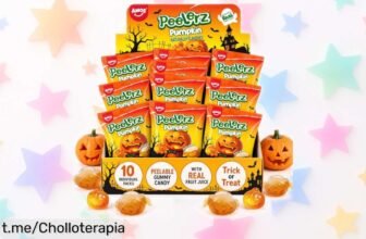 Deliciosas gomitas AMOS Peelerz sabor caramelo con centro frutal, ¡rebajadas a un precio que no podrás resistir! Sorprende tu paladar y disfruta cada bocado.