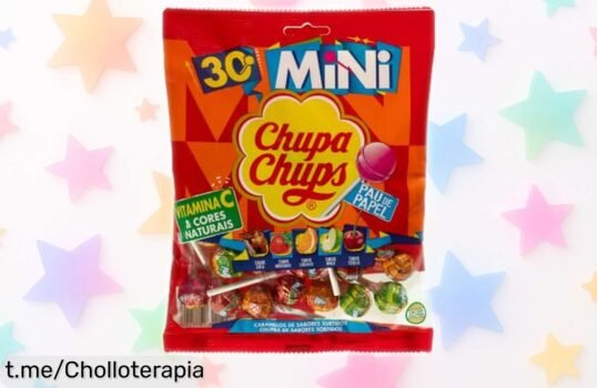 Deliciosas mini piruletas CHUPA CHUPS en bolsa de 30 unidades a un precio loco, ideales para tus festejos y caprichos dulces que harán sonreír a todos. ¡No te quedes sin ellas!