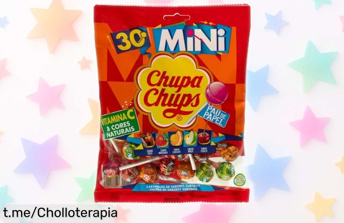 Deliciosas mini piruletas CHUPA CHUPS en bolsa de 30 unidades a un precio loco, ideales para tus festejos y caprichos dulces que harán sonreír a todos. ¡No te quedes sin ellas!