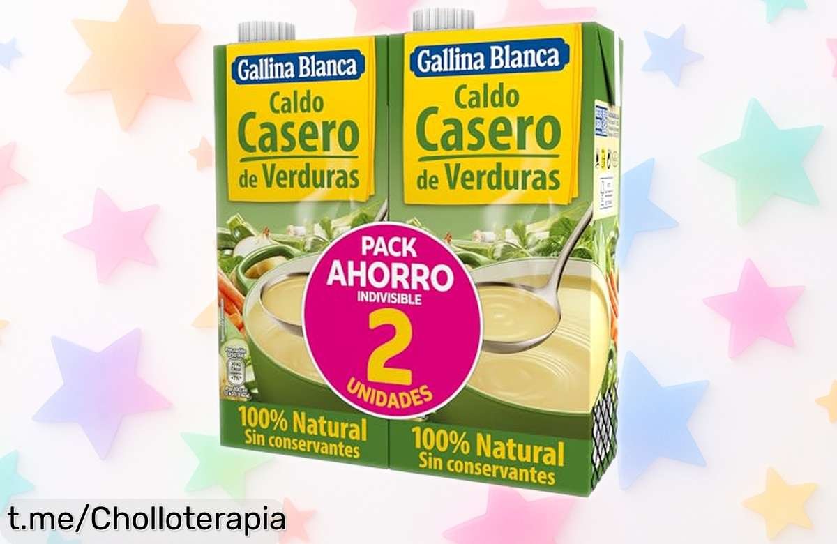Delicioso caldo casero de verduras Gallina Blanca a fuego lento: el sabor natural que tus platos necesitan, ¡y a un precio rebajado casi regalado!