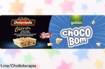 Delicioso turrón Delaviuda de chocolate blanco y galletas crujientes, ¡oferta increíble que no querrás dejar pasar en esta Navidad!