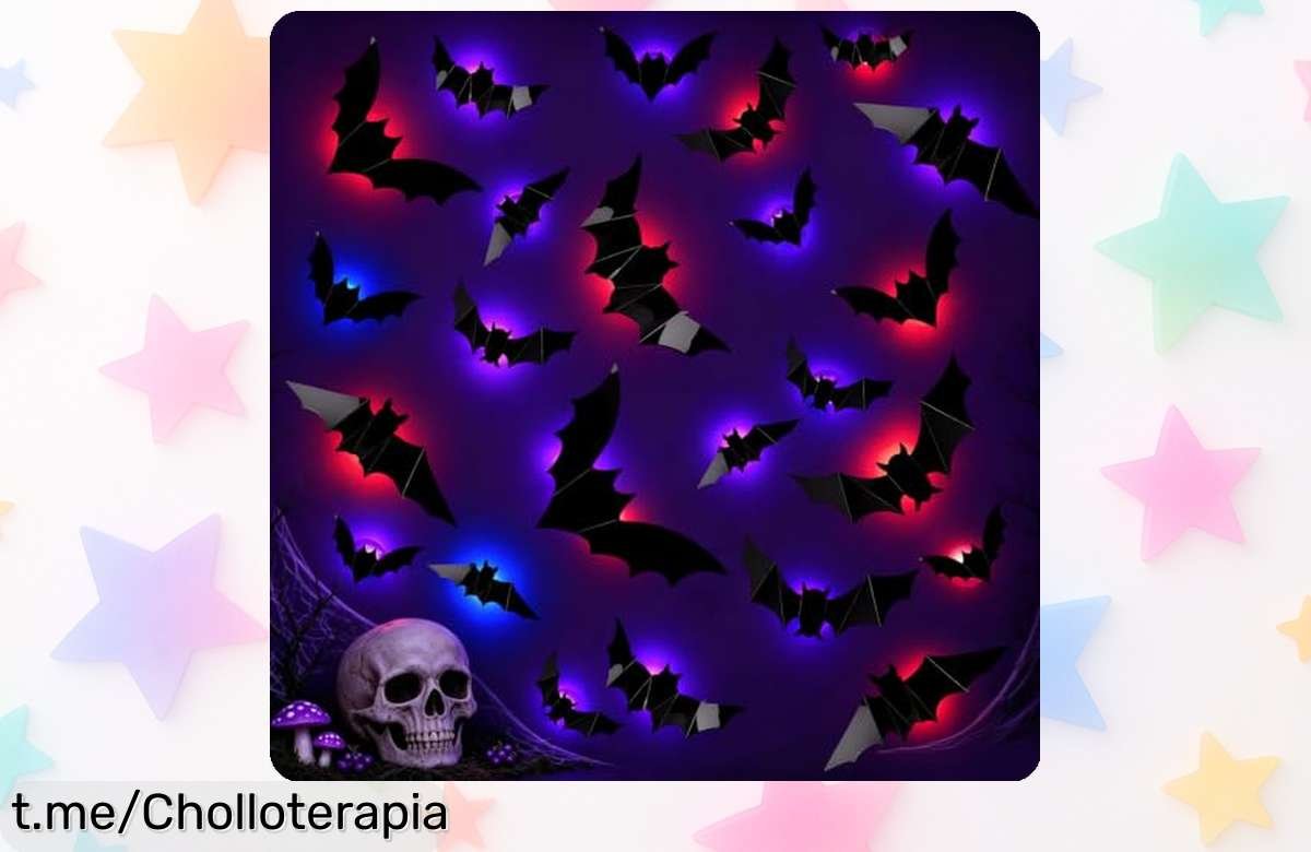 Desata el miedo y la diversión con 24 murciélagos luminosos 3D que mueven sus alas, una decoración perfecta para Halloween a un precio increíblemente bajo. ¡Hazlo tuyo ya!