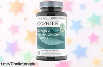 Descubre Omega 3 Premium BIOZENIS en pack de 2, con cantidad máxima de EPA y DHA, ¡a un precio loco que no puedes dejar escapar para cuidar tu corazón!