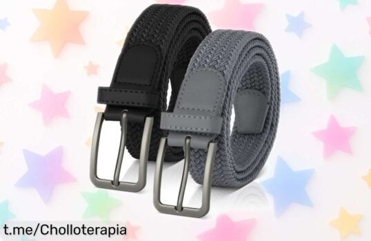 Descubre el cinturón elástico trenzado AUYAO, ¡un super chollo versátil que se ajusta a ti y no aprieta! Dale un toque moderno a tu look y nunca te quedes sin él.