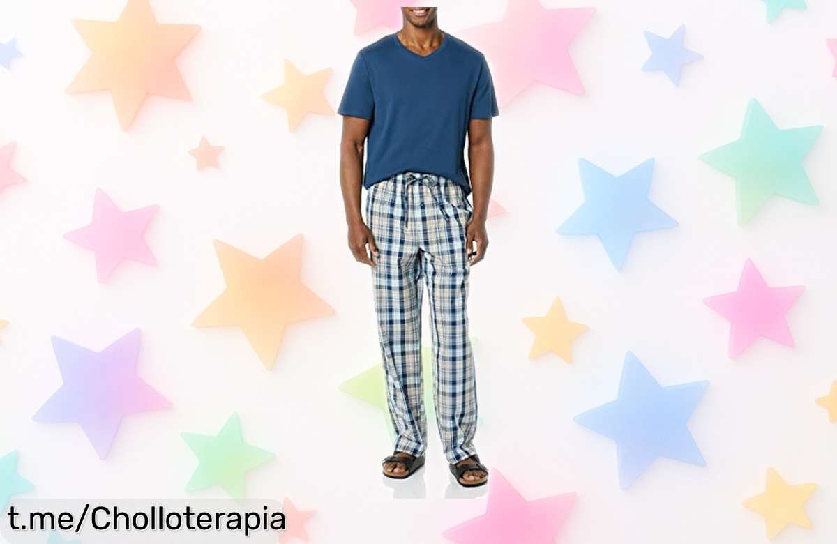 Descubre el conjunto de pijama para hombre Amazon Essentials, un ofertón que nunca habías visto; ¡tu comodidad y descanso están a un precio increíblemente bajo!