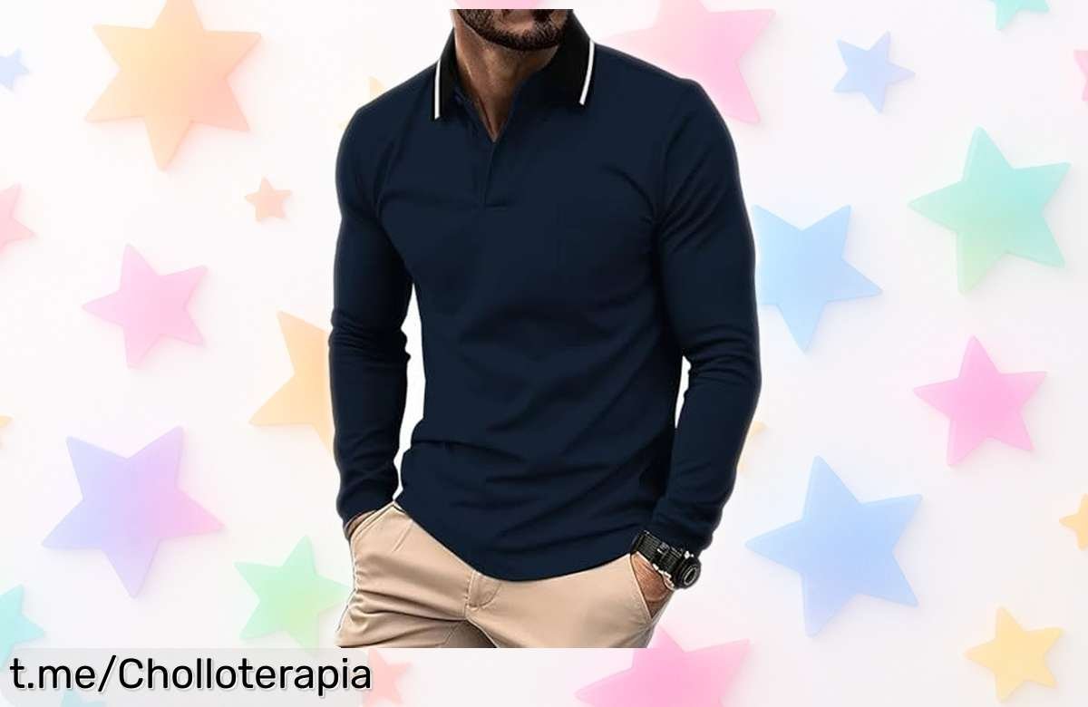 Descubre el fantástico polo manga larga JACKETOWN con bolsillo y puños elásticos, ¡un chollo sorprendente que no puedes dejar escapar ya!