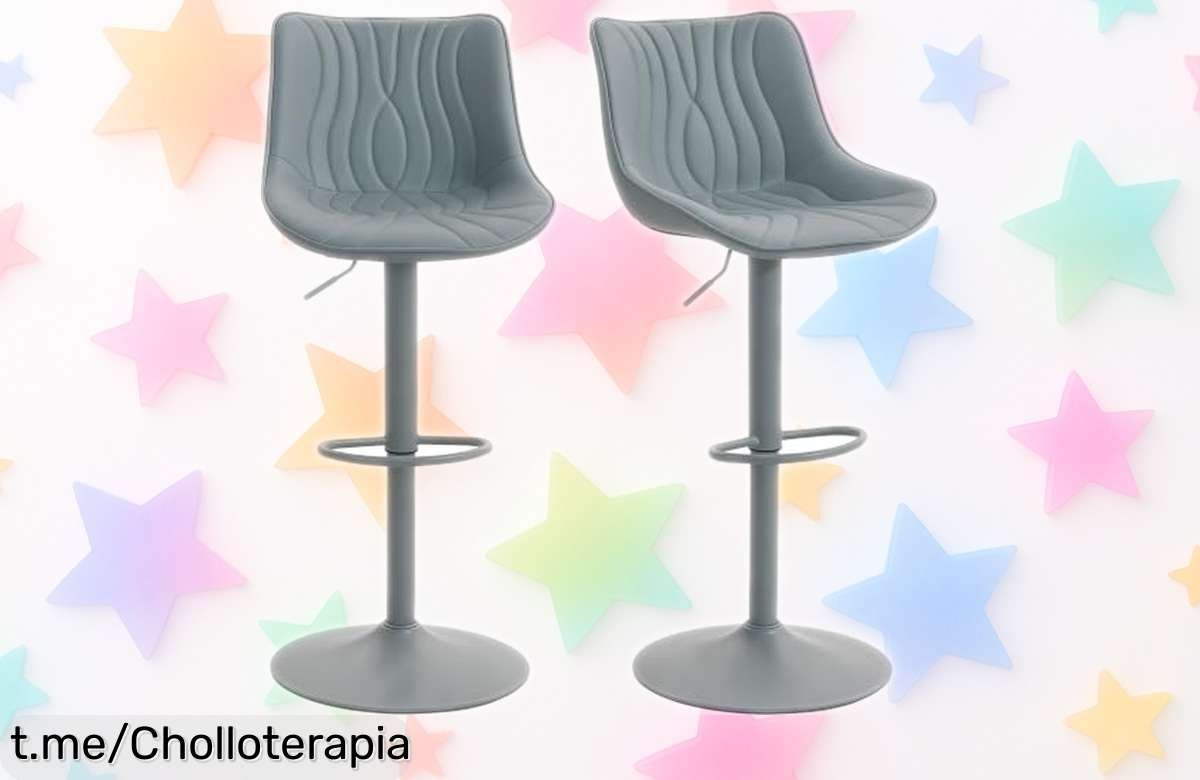 Descubre el juego de 2 taburetes de bar HOMCOM, ¡prestigio y estilo a un precio regalado que no querrás dejar escapar! ¿Listo para modernizar tu espacio?