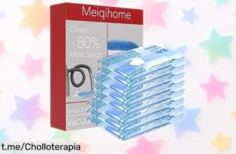 Descubre el juego de 8 bolsas de vacío MEIQIHOME para ahorrar espacio y proteger tu ropa como un campeón, ¡ofertón que hará volar a esos armarios!