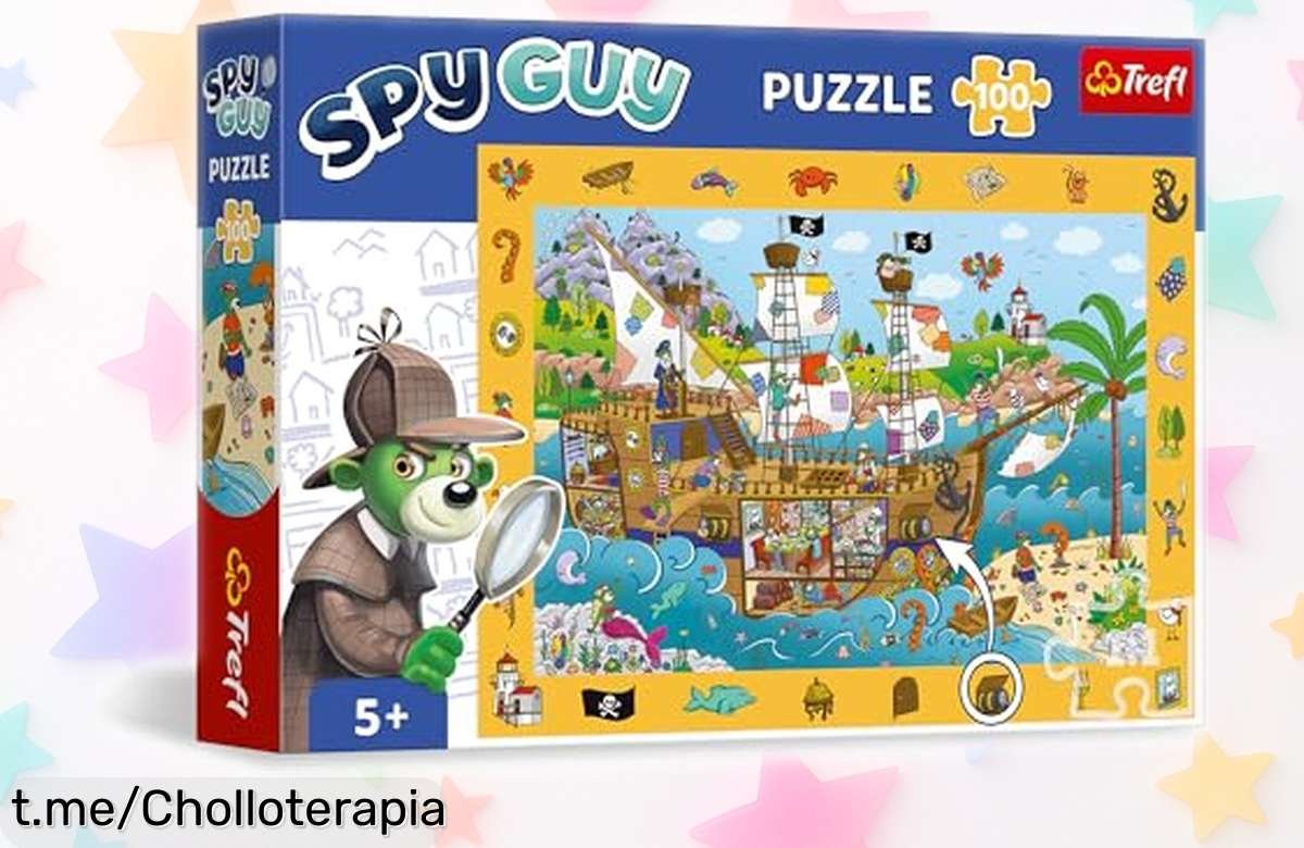 Descubre el puzle Trefl Spy Guy barco pirata, 100 piezas de diversión a un precio espectacular que hará volar la concentración y paciencia de tus peques ¡No te lo pierdas!