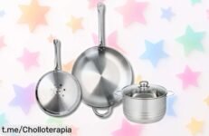 Descubre el sensacional set de cocina Elo Profi Brillant: 2 sartenes y 1 olla a un precio realmente sorprendente, ¡renueva tu cocina y disfruta cocinando sin preocupaciones!