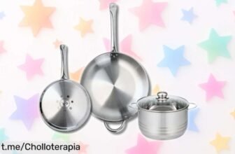 Descubre el sensacional set de cocina Elo Profi Brillant: 2 sartenes y 1 olla a un precio realmente sorprendente, ¡renueva tu cocina y disfruta cocinando sin preocupaciones!
