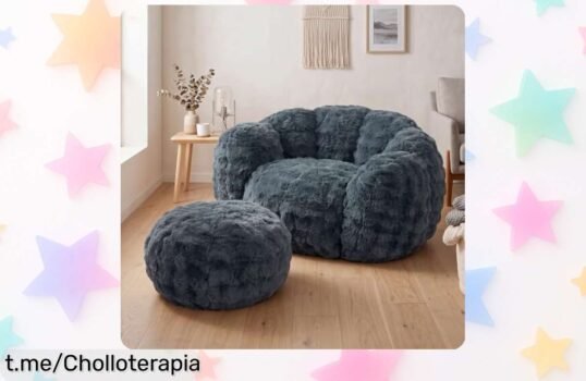 Descubre el sillón XXL gigante Eluchang con puf: un ofertón que trae el relax a tu hogar, ¡tu momento de desconexión está más cerca de lo que piensas!