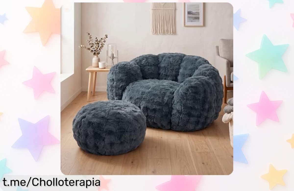 Descubre el sillón XXL gigante Eluchang con puf: un ofertón que trae el relax a tu hogar, ¡tu momento de desconexión está más cerca de lo que piensas!