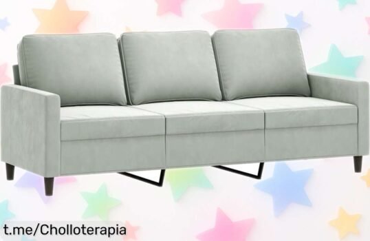 Descubre el sofá de 3 plazas vidaXL en terciopelo suave, un regalo para tu salón a precio increíble; dale un nuevo aire a tu hogar y déjate envolver por la suavidad. ¡No te lo pierdas!