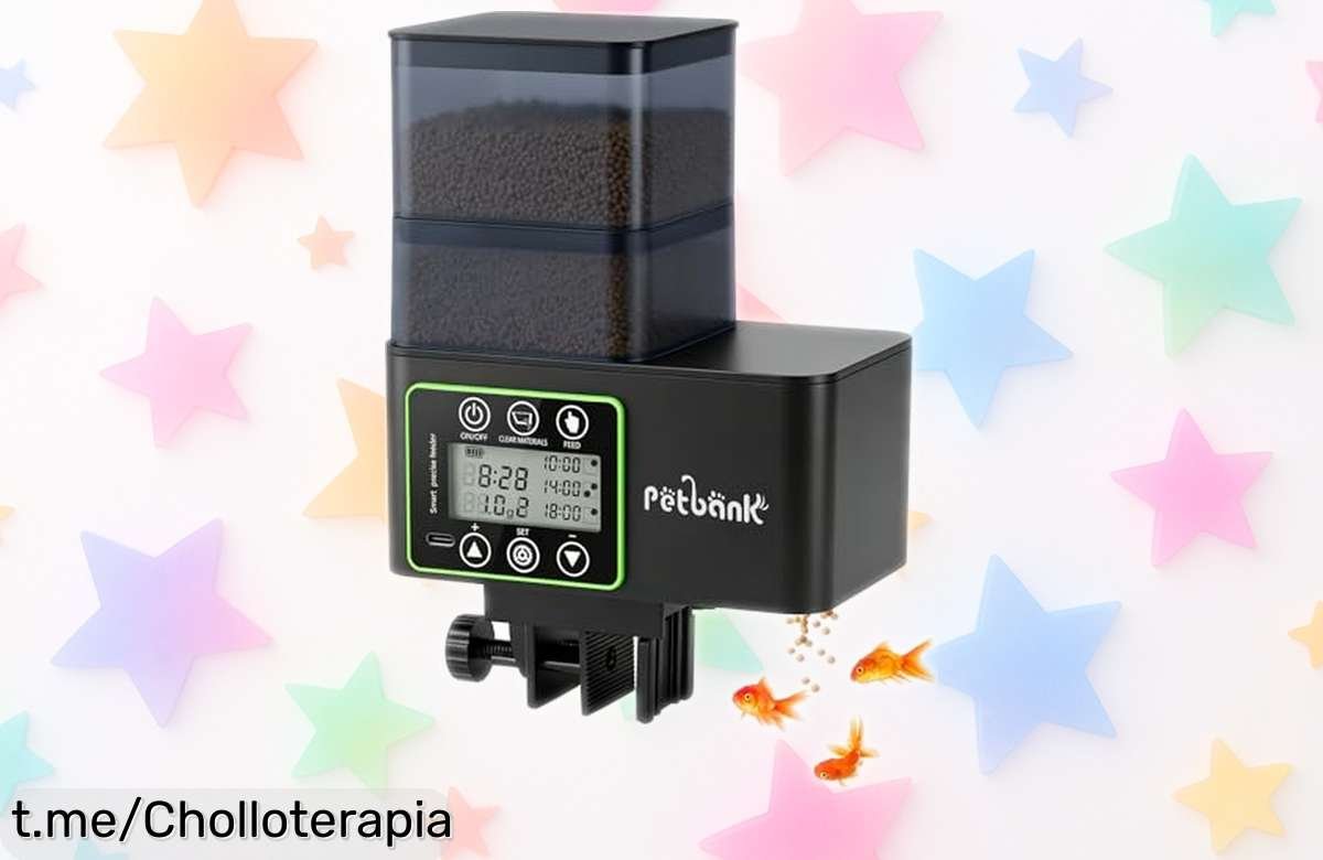 Descubre el super chollo del comedero automático para peces Petbank: temporizador fácil, pantalla LCD y batería USB que dura ¡hasta 3 meses! Haz felices a tus peces ya mismo.