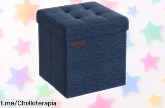 Descubre el taburete puff baúl SONGMICS que te ayudará a guardar todo y ahorrar espacio, ¡con un precio loco que va a volar! No lo dejes escapar y dale un toque especial a tu hogar.