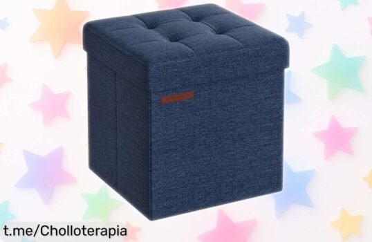 Descubre el taburete puff baúl SONGMICS que te ayudará a guardar todo y ahorrar espacio, ¡con un precio loco que va a volar! No lo dejes escapar y dale un toque especial a tu hogar.