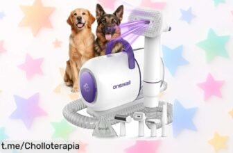 Descubre la aspiradora Oneisall para pelos de perro: succión silenciosa y gran depósito, un ofertón que hará brillar tu hogar hoy mismo. ¡No te lo pierdas!