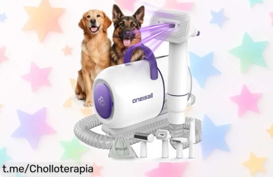 Descubre la aspiradora Oneisall para pelos de perro: succión silenciosa y gran depósito, un ofertón que hará brillar tu hogar hoy mismo. ¡No te lo pierdas!