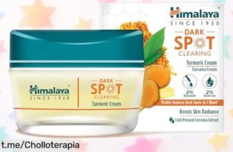 Descubre la crema Himalaya con cúrcuma que aclara manchas oscuras ¡en solo una semana! Chollo natural para una piel uniforme y radiante, no dejes pasar esta oferta única.