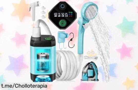Descubre la ducha portátil de camping AUTOPkio: carga USB, batería de 2 horas y tres modos. ¡Precio loco! No te quedes sin esta maravilla para disfrutar al aire libre.