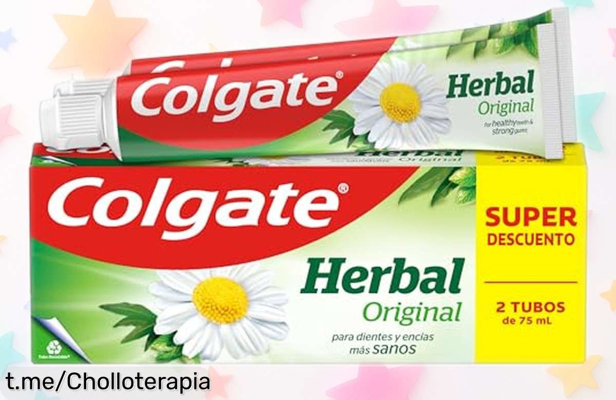 Descubre la pasta de dientes Colgate Herbal 2×75 ml, ¡un chollo para fortalecer tus dientes y disfrutar de una sonrisa fresca todo el día! No te quedes sin la tuya.
