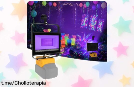 Descubre la potente linterna luz negra NATPOW compatible con Dewalt 18V: un ofertón que hará brillar tus fiestas y bricolaje, ¡no dejes pasar esta oportunidad única!