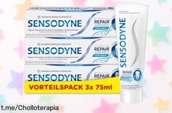 Dientes sensibles felices con el pack de 3 de Sensodyne Repair & Protect a un precio increíble, ¡repara y cuida tu sonrisa antes que se agote!
