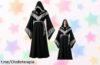 Disfraz de mago místico con capa larga negra y cinturón, ¡ofertón único para brillar en Halloween o cosplay y deslumbrar a todos! No te quedes sin el tuyo, es la oportunidad que estabas esperando.
