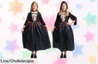 Disfraz de vampira ITJMRJP para niña, ¡cha ching! Con diseño brutal y tallas perfectas a un precio tirado que hará brillar cada Halloween o carnaval. ¡Corre antes que se acabe!