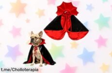 Disfraz vampiro para perro mediano Txdzking que hará del Halloween una noche inolvidable con su estilo único; ¡aprovecha este precio de escándalo y sorprende a todos!