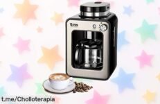 Disfruta cada mañana con la mini cafetera TM Electron TMPCF020S que muele el café al momento: ¡un chollo irresistible para los amantes del buen desayuno!