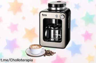 Disfruta cada mañana con la mini cafetera TM Electron TMPCF020S que muele el café al momento: ¡un chollo irresistible para los amantes del buen desayuno!