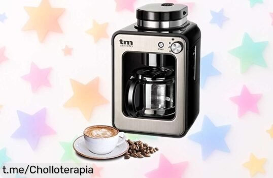 Disfruta cada mañana con la mini cafetera TM Electron TMPCF020S que muele el café al momento: ¡un chollo irresistible para los amantes del buen desayuno!