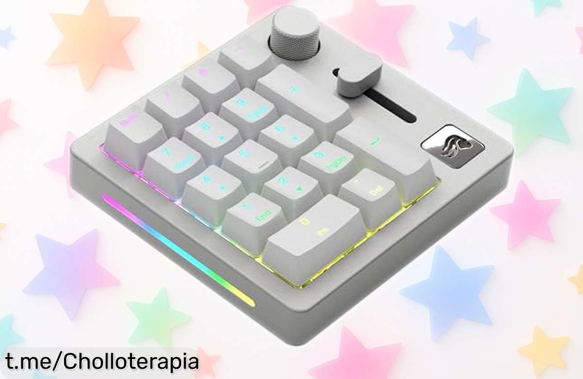 Disfruta de la potencia del teclado numérico Bluetooth GMMK Glorious, personalizable y con batería para días a un precio de escándalo que sientes en tu corazón. ¡No te lo pierdas!
