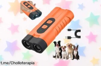 Dispositivo ultrasónico para perro con linterna LED y 3 frecuencias ajustables: ¡controla los ladridos al mejor precio de ganga del mercado!