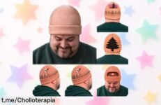 Divertido gorro de punto efecto calva para lucir en Halloween, ¡con el cupón lo tienes a un precio de escándalo! Perfecto para sacar risas y sorprender a todos.