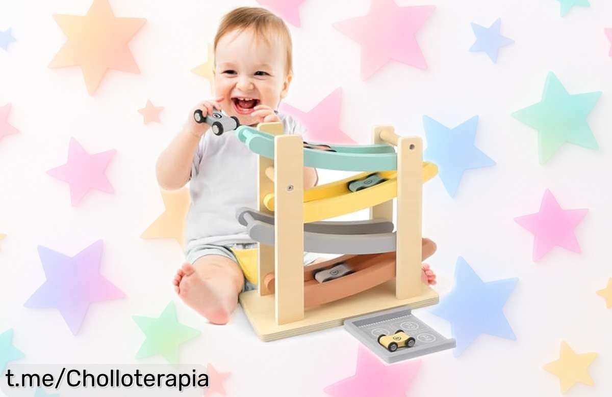 Divertido juguete de madera Vanplay Montessori que estimula la coordinación en los más pequeños, ¡ahora con un precio rebajado irresistible y lleno de alegría!