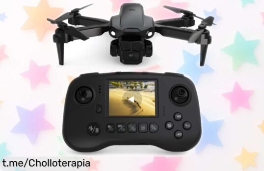 Dron con cámara 1080P y pantalla integrada, ¡un ofertón que hará de volar un juego de niños! No te lo puedes perder, tus aventuras en el aire te están esperando.