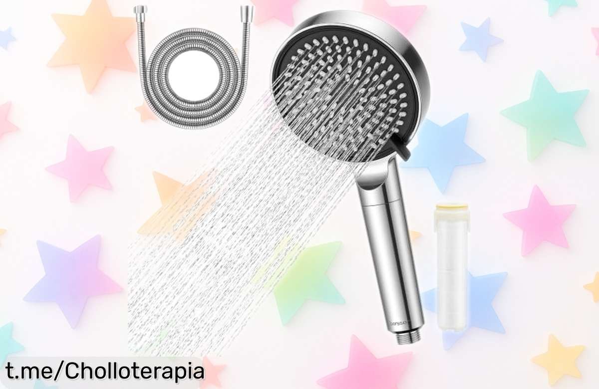 Ducha Berssen con alcachofa de 5 filtros y chorro selectivo a un precio loco que mimará tu piel y pelo: ¡no te pierdas esta oferta única!