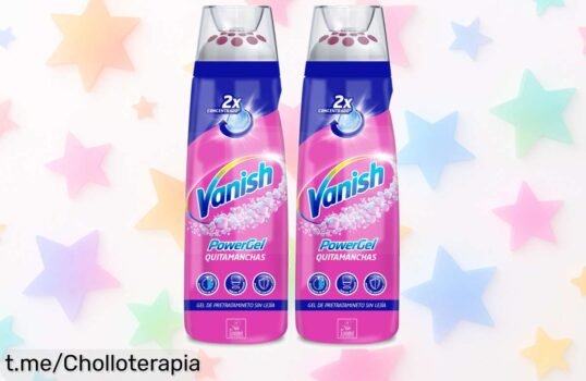 El quitamanchas Vanish Gel Pretratante es tu aliado perfecto: pack de 2 botellas a un precio increíble, ¡dile adiós a las manchas y dale un respiro a tu ropa!