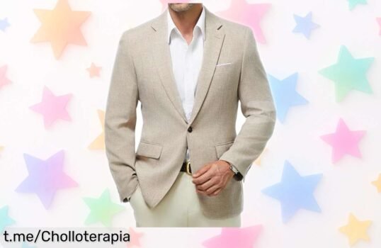 Elegante blazer para hombre con 1 botón, moderno y perfecto para cualquier ocasión. ¡Aprovecha este super chollo a un precio que no volverás a ver!