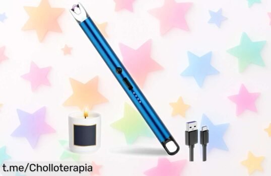 Encendedor eléctrico JIEYUCHU recargable por USB, ¡ofertón que no puedes dejar escapar para encender velas y barbacoas sin complicaciones!
