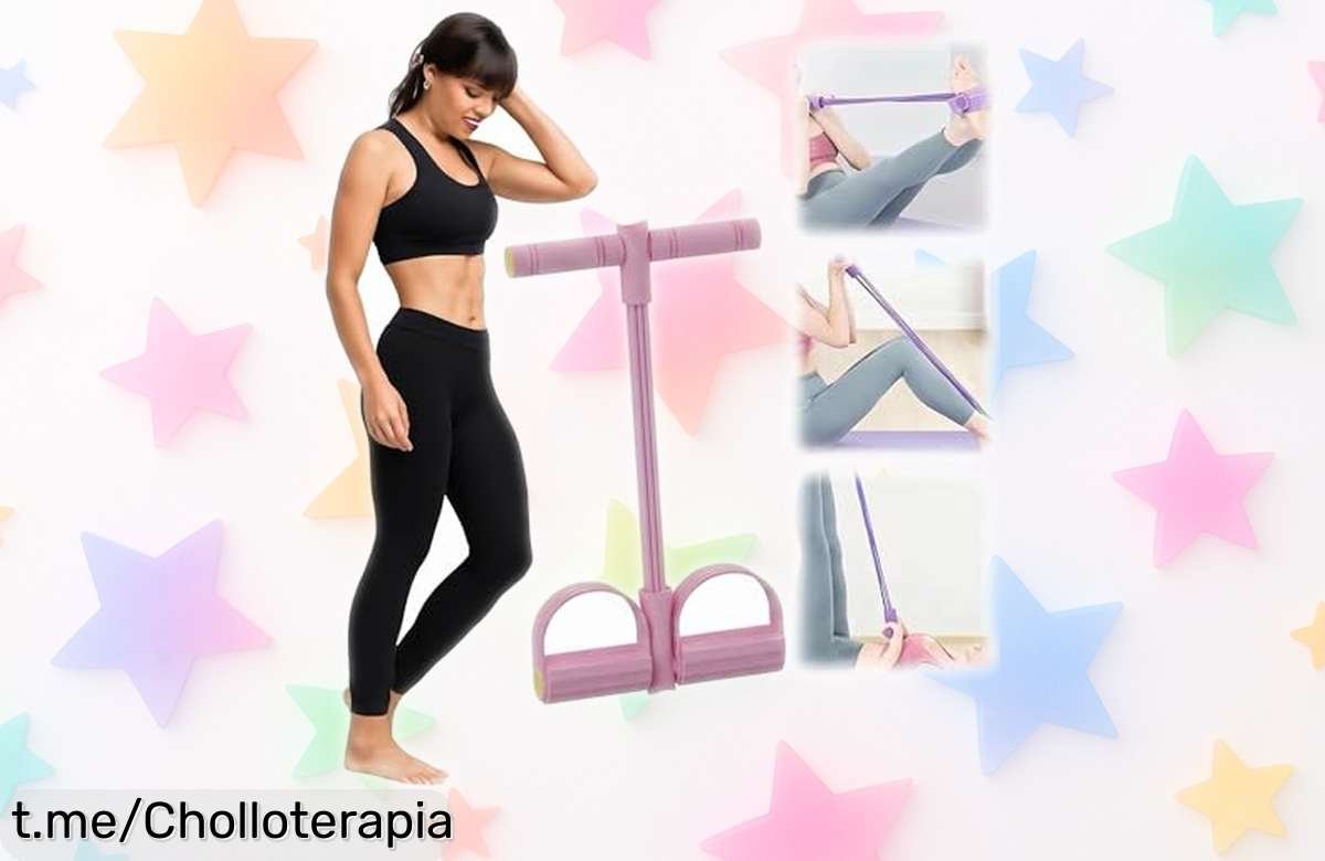 Entrenador abdominal y de cuerda con 8 tubos elásticos, ¡recíbelo ya a un precio que es una locura! Potencia tu cuerpo en casa y siente la energía al instante.