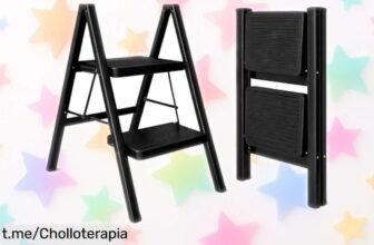 Escalera plegable UZIRO de 2 peldaños, el ofertón que necesitabas para casa o la oficina; estabilidad y resistencia a un precio bajísimo, ¡no te quedes sin ella!