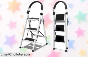 Escalera plegable de 3 peldaños con pasamanos, ¡ofertón que transforma tu hogar! Sácala a pasear y disfruta la seguridad en cada escalón. No pierdas esta oportunidad única.