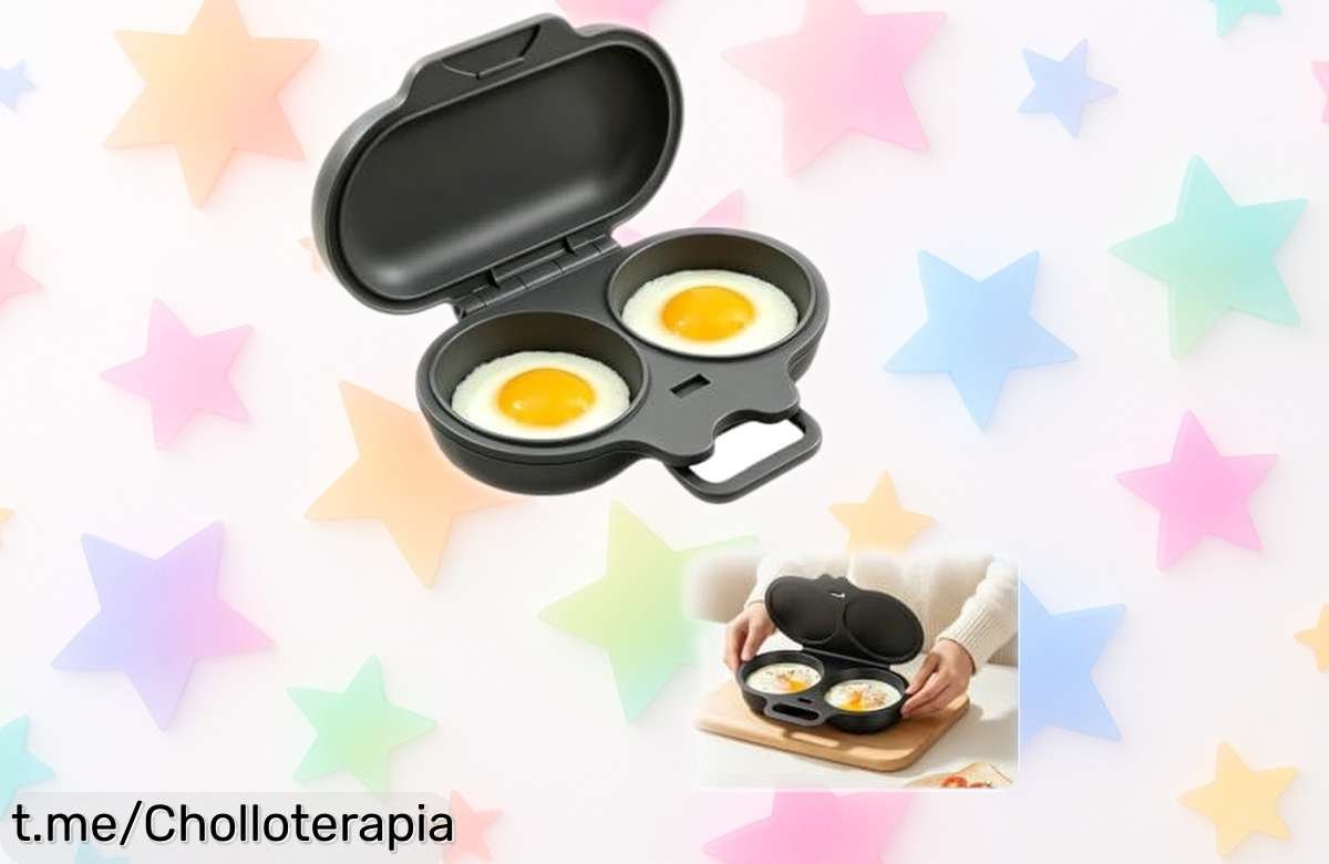 Escalfador de huevos para microondas con 2 cavidades, ¡prepáralos en un abrir y cerrar de ojos a un precio loca! No pierdas esta oferta que alegra tus mañanas.