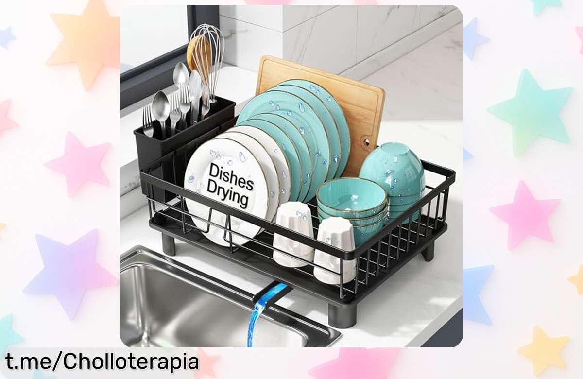Escurreplatos MAJALiS con desagüe automático: aprovecha este precio loco y dale un toque práctico a tu cocina, ¡no dejes pasar esta oferta increíble!