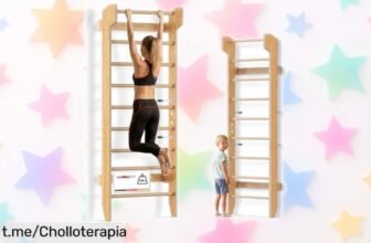 Espaldera de madera COSYLAND para gimnasio en casa: el super chollo que convierte tu hogar en un espacio fit, ¡mejora tus entrenos y disfruta con toda la familia!